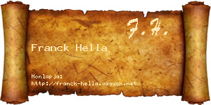 Franck Hella névjegykártya